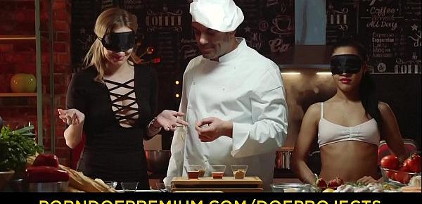  CHEF DE SEX - Spanish pornstar Apolonia Lapiedra group sex in the kitchen
